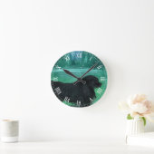 Newfoundland dog classic wall clock ronde klok (Huis)