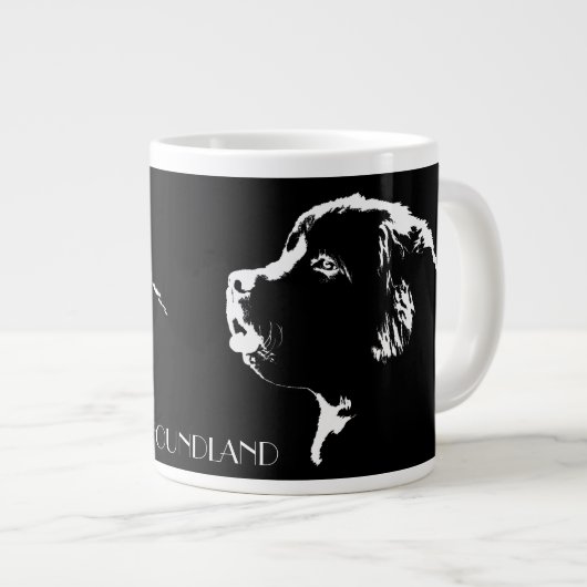 Newfoundland Dog Coffee Cups Hondenliefhebber Mokk Grote Koffiekop (Voorkant rechts)
