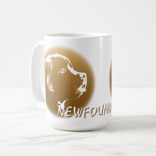 Newfoundland Dog Coffee Cups Hondenliefhebber Mokk Koffiemok (Voorkant links)