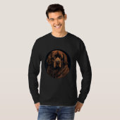Newfoundland Dog Cute Dog Breed Dog Motif T-shirt (Voorkant volledig)