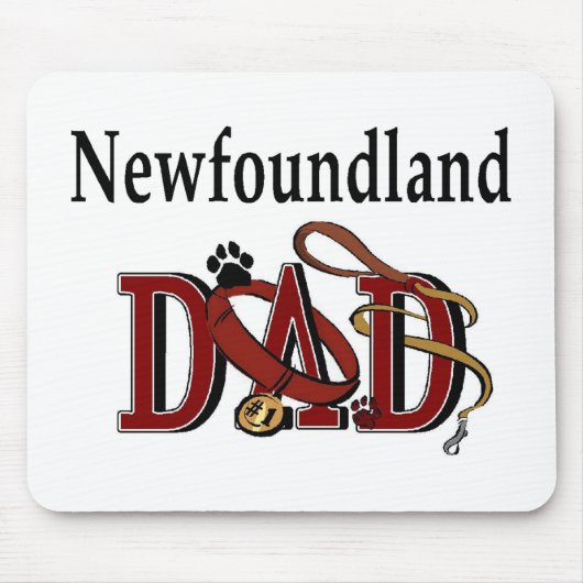 Newfoundland Dog Dad Gifts Muismat (Voorkant)