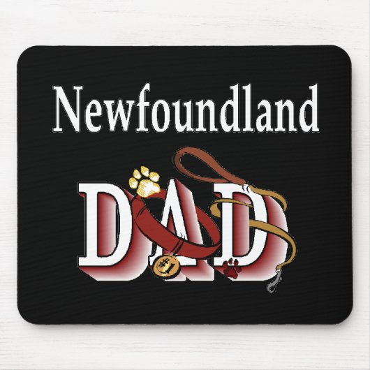 Newfoundland Dog Dad Gifts Muismat (Voorkant)