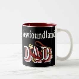 Newfoundland Dog Dad Gifts Tweekleurige Koffiemok
