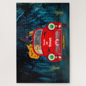 Newfoundland Dog Driving Car Scary Halloween Legpuzzel (Verticaal)