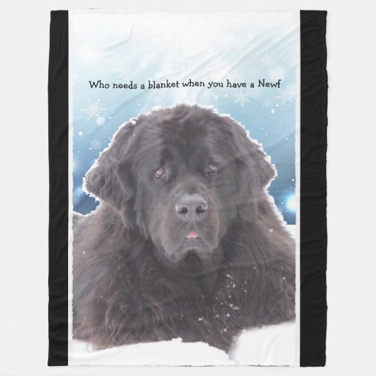Newfoundland Dog Fleece Blanket (Voorkant)