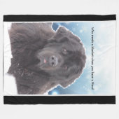Newfoundland Dog Fleece Blanket (Voorkant (Horizontaal))
