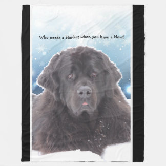 Newfoundland Dog Fleece Blanket Deken