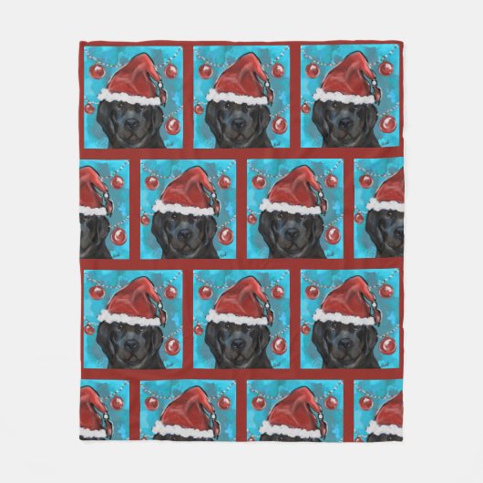 Newfoundland Dog Fleece Deken (Voorkant)