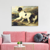 Newfoundland Dog genaamd Lion, 1824 (olie op doek) Canvas Afdruk (Insitu (Woonkamer))