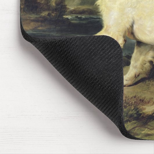 Newfoundland Dog genaamd Lion, 1824 (olie op doek) Muismat (Hoek)