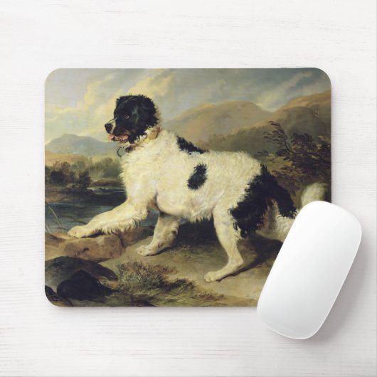 Newfoundland Dog genaamd Lion, 1824 (olie op doek) Muismat (Met muis)