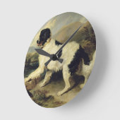 Newfoundland Dog genaamd Lion, 1824 (olie op doek) Ronde Klok (Hoek)