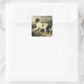 Newfoundland Dog genaamd Lion, 1824 (olie op doek) Vierkante Sticker (Tas)