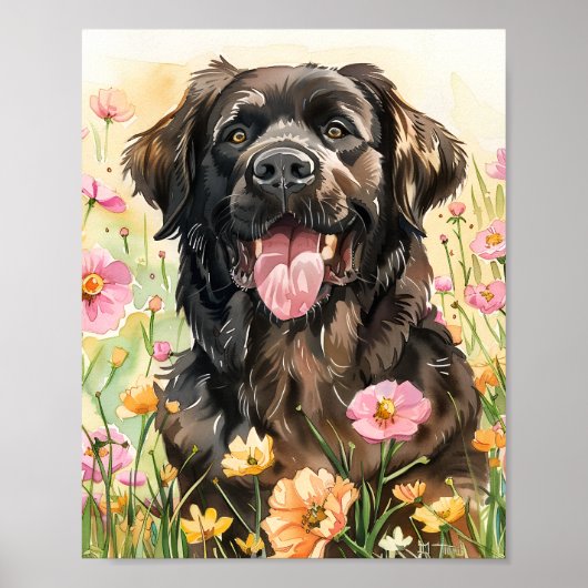 Newfoundland Dog Gentle Giant Poster Wall Art (Voorkant)