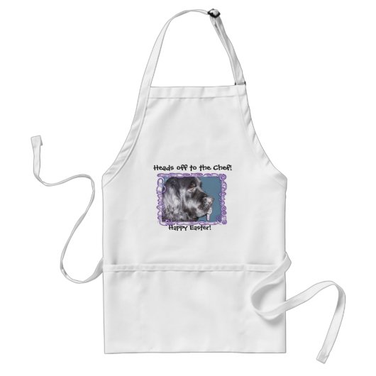 Newfoundland Dog~ Head to the Chef Apron Standaard Schort (Voorkant)