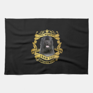 Newfoundland Dog Het moment dat ik je ontwerp za Theedoek
