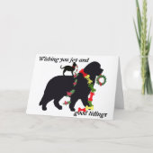 Newfoundland Dog Holiday Kaart (Voorkant)