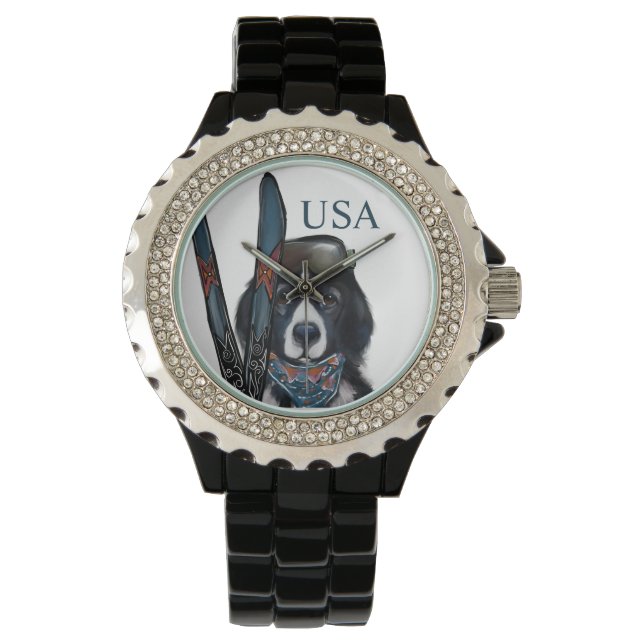 NEWFOUNDLAND DOG  HORLOGE (Voorkant)