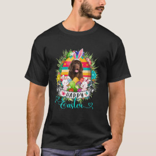 Newfoundland Dog in paaseieren - mandje - hondenbo T-shirt