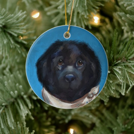 Newfoundland Dog Keramisch Ornament (Boom)