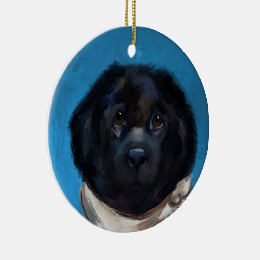 Newfoundland Dog Keramisch Ornament (Rechts)