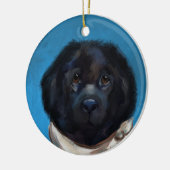 Newfoundland Dog Keramisch Ornament (Links)