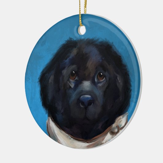 Newfoundland Dog Keramisch Ornament (Links)