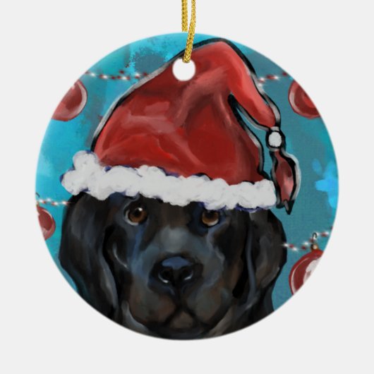 Newfoundland Dog Keramisch Ornament (Voorkant)