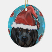 Newfoundland Dog Keramisch Ornament (Links)