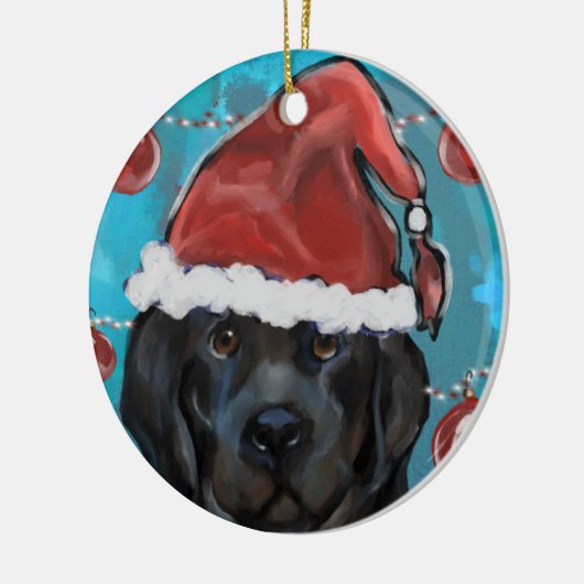 Newfoundland Dog Keramisch Ornament (Links)