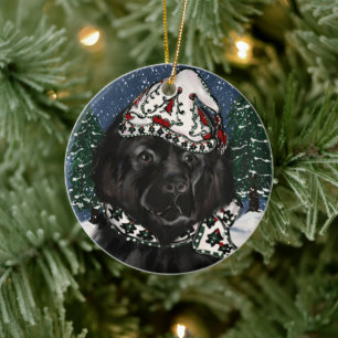 Newfoundland Dog Keramisch Ornament