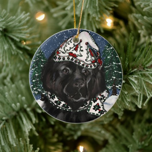 Newfoundland Dog Keramisch Ornament (Boom)