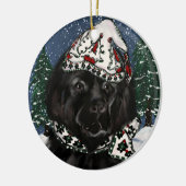 Newfoundland Dog Keramisch Ornament (Links)