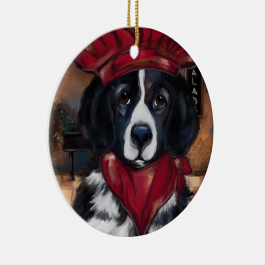 Newfoundland Dog Keramisch Ornament (Rechts)