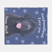 Newfoundland Dog Kerstblanket Fleece Deken (Voorkant (Horizontaal))