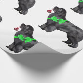 Newfoundland Dog-kerstinpakpapier Cadeaupapier (Hoek)