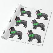Newfoundland Dog-kerstinpakpapier Cadeaupapier (Uitgerold)