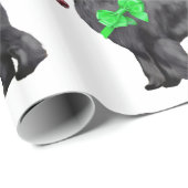 Newfoundland Dog-kerstinpakpapier Cadeaupapier (Rol Hoek)