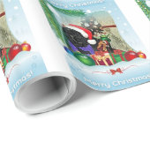 Newfoundland Dog-kerstinpakpapier Cadeaupapier (Rol Hoek)