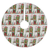 Newfoundland Dog Kerstmis Kerstboom Rok (Voorkant)