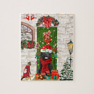 Newfoundland Dog Kerstmis Legpuzzel