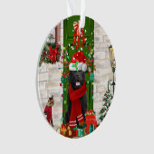Newfoundland Dog Kerstmis Ornament (voorkant)