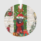 Newfoundland Dog Kerstmis Ornament (achterkant)