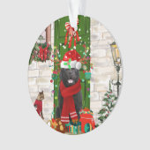 Newfoundland Dog Kerstmis Ornament (voorkant)