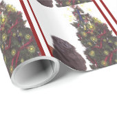 Newfoundland Dog Kerstmis Papper Cadeaupapier (Rol Hoek)