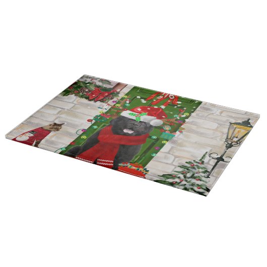 Newfoundland Dog Kerstmis Snijplank (Hoek)