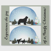 Newfoundland Dog-kerstpapier Cadeaupapier (Vlak)