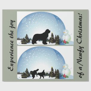 Newfoundland Dog-kerstpapier Cadeaupapier