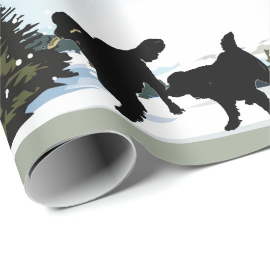Newfoundland Dog-kerstpapier Cadeaupapier (Rol Hoek)