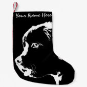 Newfoundland Dog kerststooking Dog Stockings Kleine Kerstsok (Voorkant)